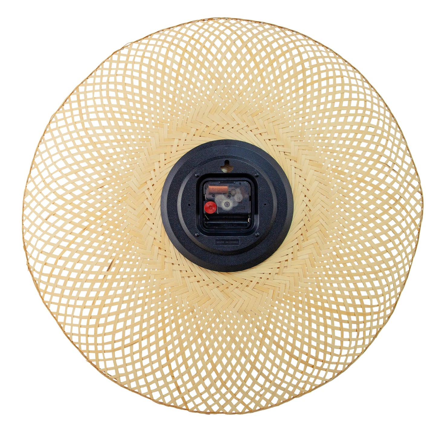 Comnox - NeXtime Vortex – Wandklok – Stil tijd zonder geluid – 60 cm – Bambus – Groen/Bruin