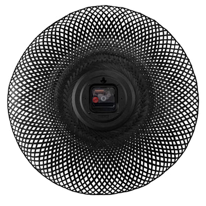 Comnox - NeXtime Vortex – Wandklok – Stil tijd zonder geluid – 60 cm – Bambus – Groen/Bruin