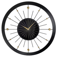 Comnox - NeXtime Orbit Large - Grote Design Wandklok - 90cm Zwart Goud