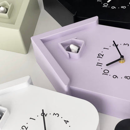 Wall clock 21.5x41.5x8.5cm - Pendulum - Cuckoo -NeXtime 'Twitter'