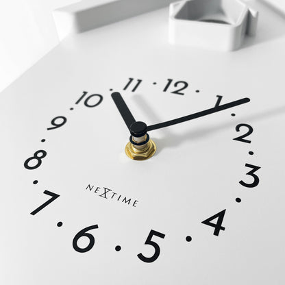 Wall clock 21.5x41.5x8.5cm - Pendulum - Cuckoo -NeXtime 'Twitter'