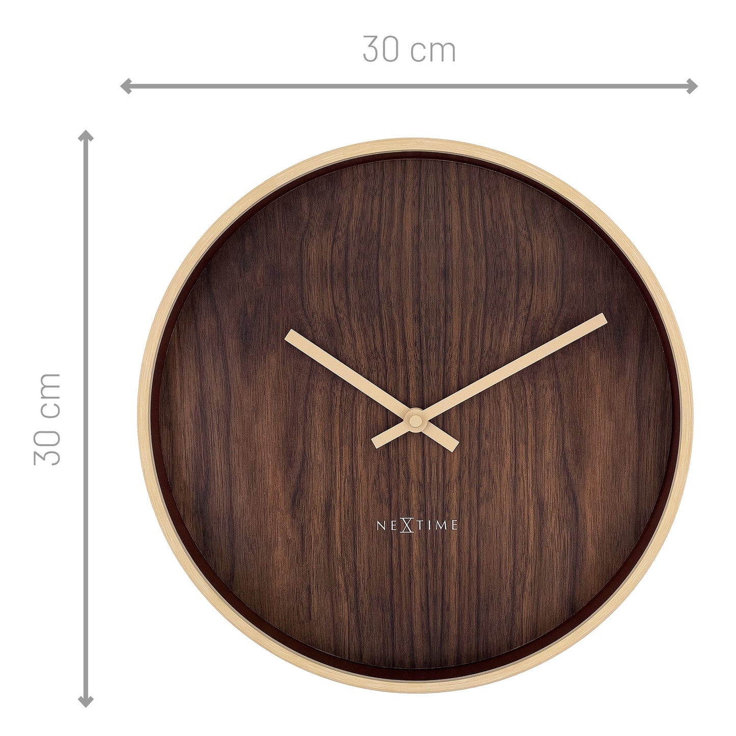 NeXtime Oslo Wandklok - Geluidloos Design - 30cm