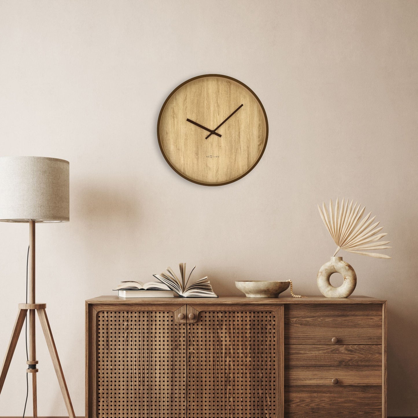 NeXtime Oslo Large - Stijlvolle Wandklok - 50 cm - Geluidloos