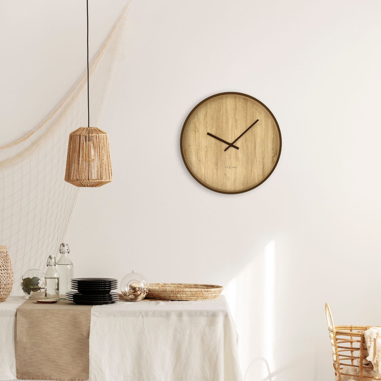 NeXtime Oslo Large - Stijlvolle Wandklok - 50 cm - Geluidloos