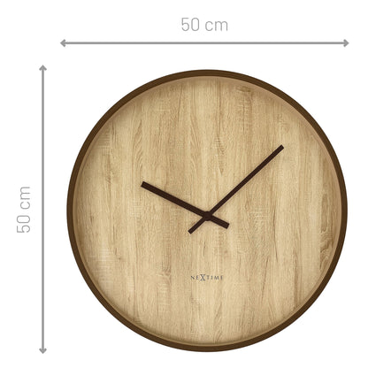 NeXtime Oslo Large - Stijlvolle Wandklok - 50 cm - Geluidloos
