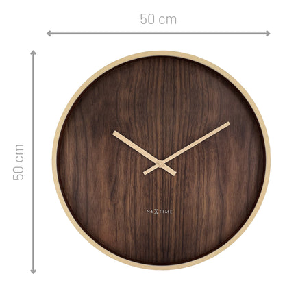 NeXtime Oslo Large - Stijlvolle Wandklok - 50 cm - Geluidloos