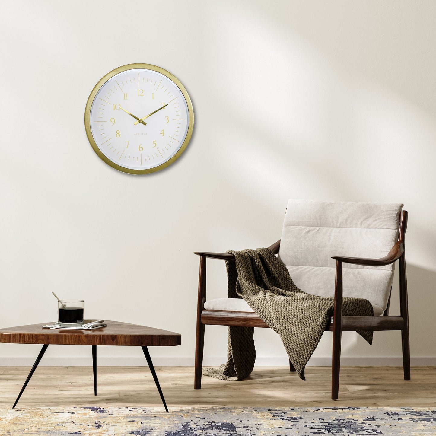 NeXtime Galaxy - Elegante wandklok met gouden details - 40 cm