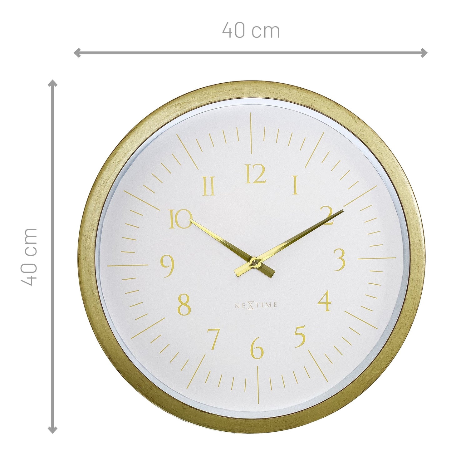 NeXtime Galaxy - Elegante wandklok met gouden details - 40 cm