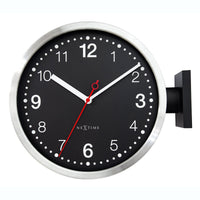 NeXtime 'Double' - Dubbelzijdige Wandklok - Aluminium