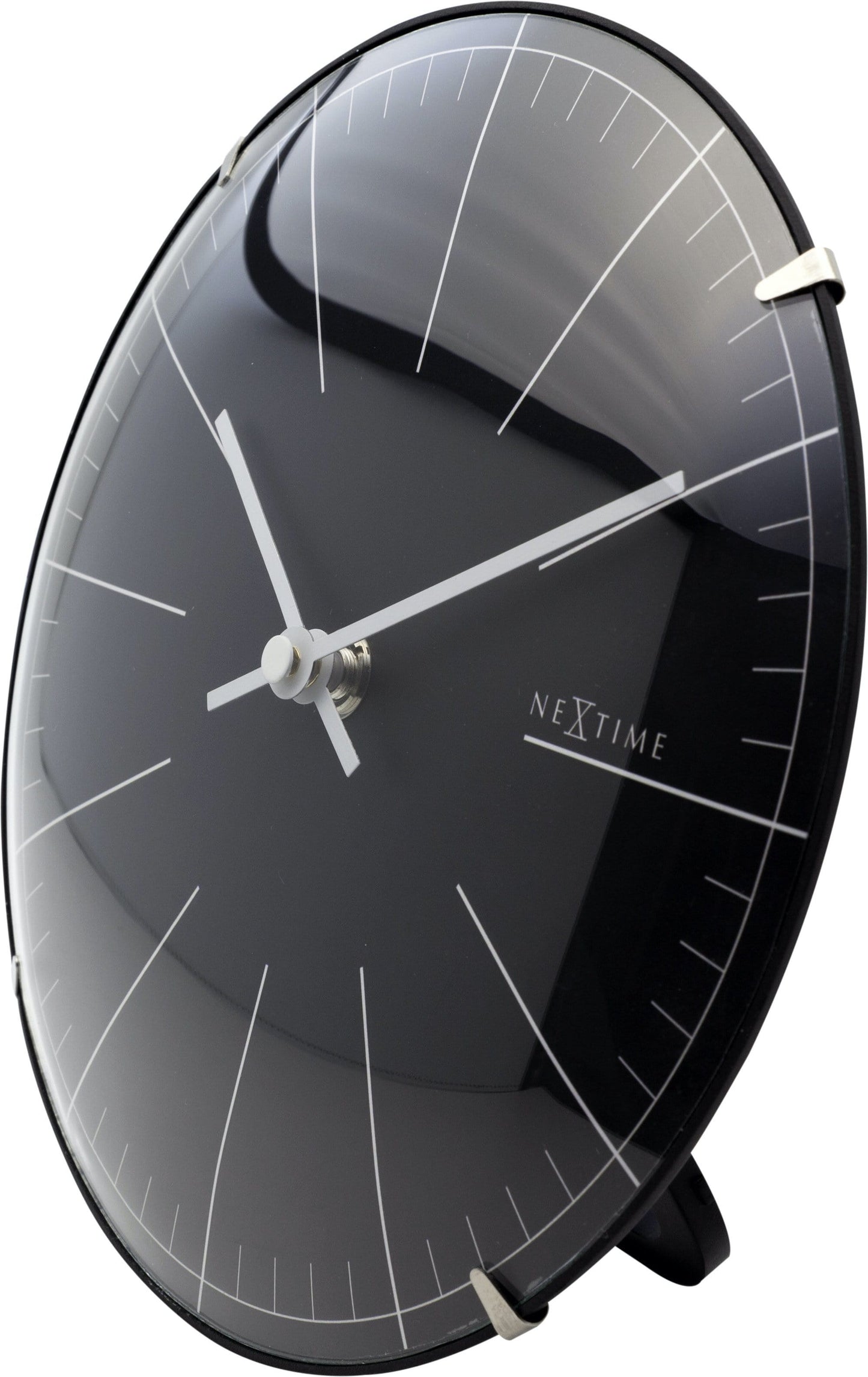 Wall clock/ Table clock- 20 cm- Glass - Dome Shaped Glass- 'Big Stripe Mini Dome'