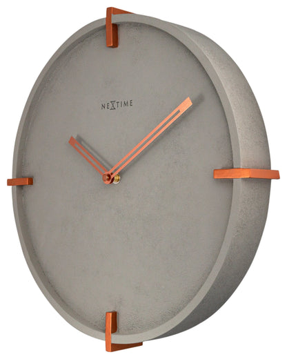 NeXtime Mohawk Wall - Industriële designklok met betonlook - 32 cm