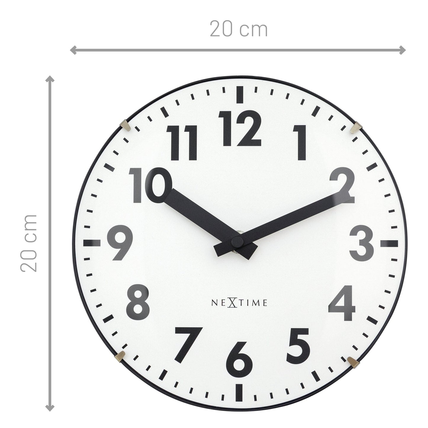 NeXtime Duomo Mini - Stille designklok met koepelglas - 20cm