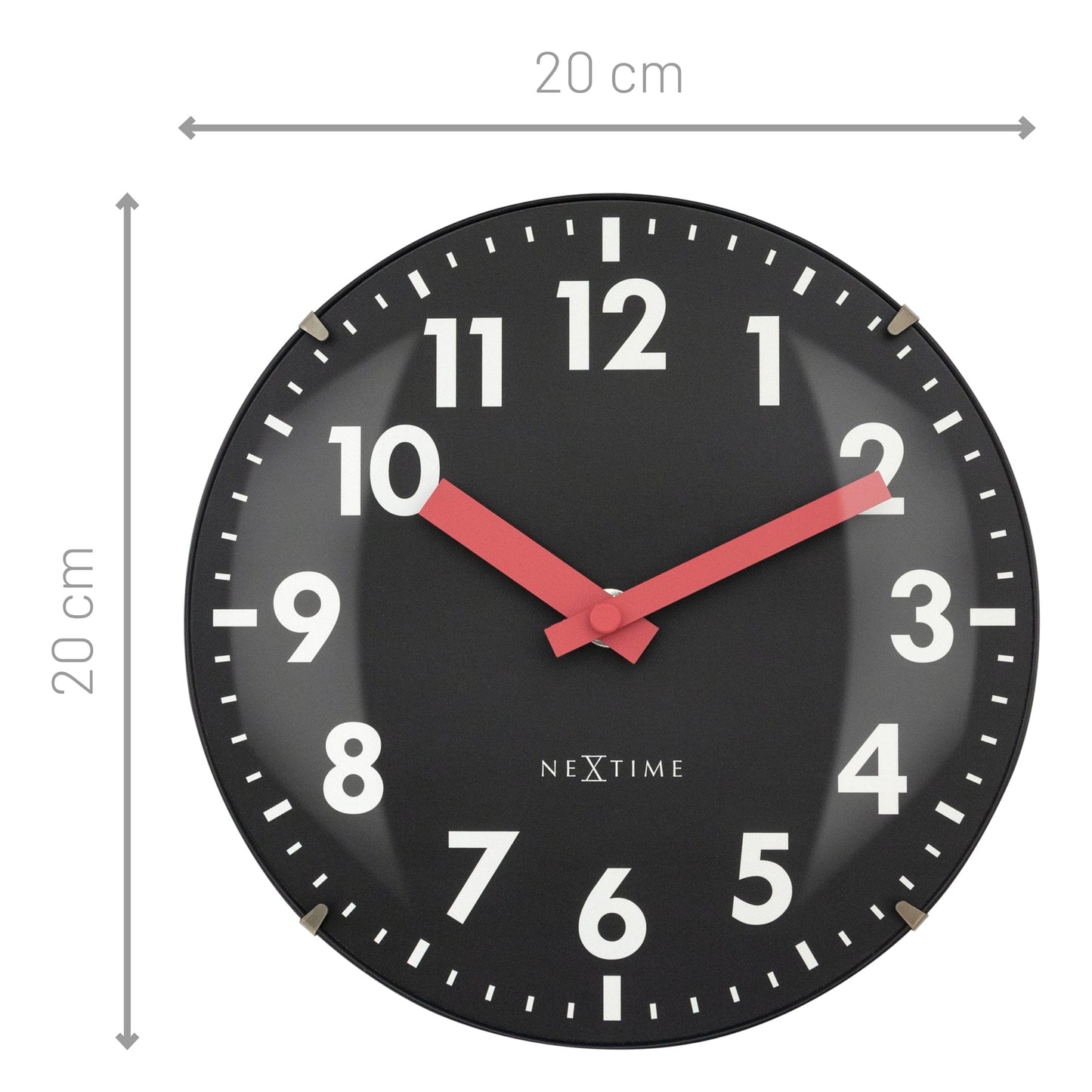 NeXtime Duomo Mini - Stille designklok met koepelglas - 20cm