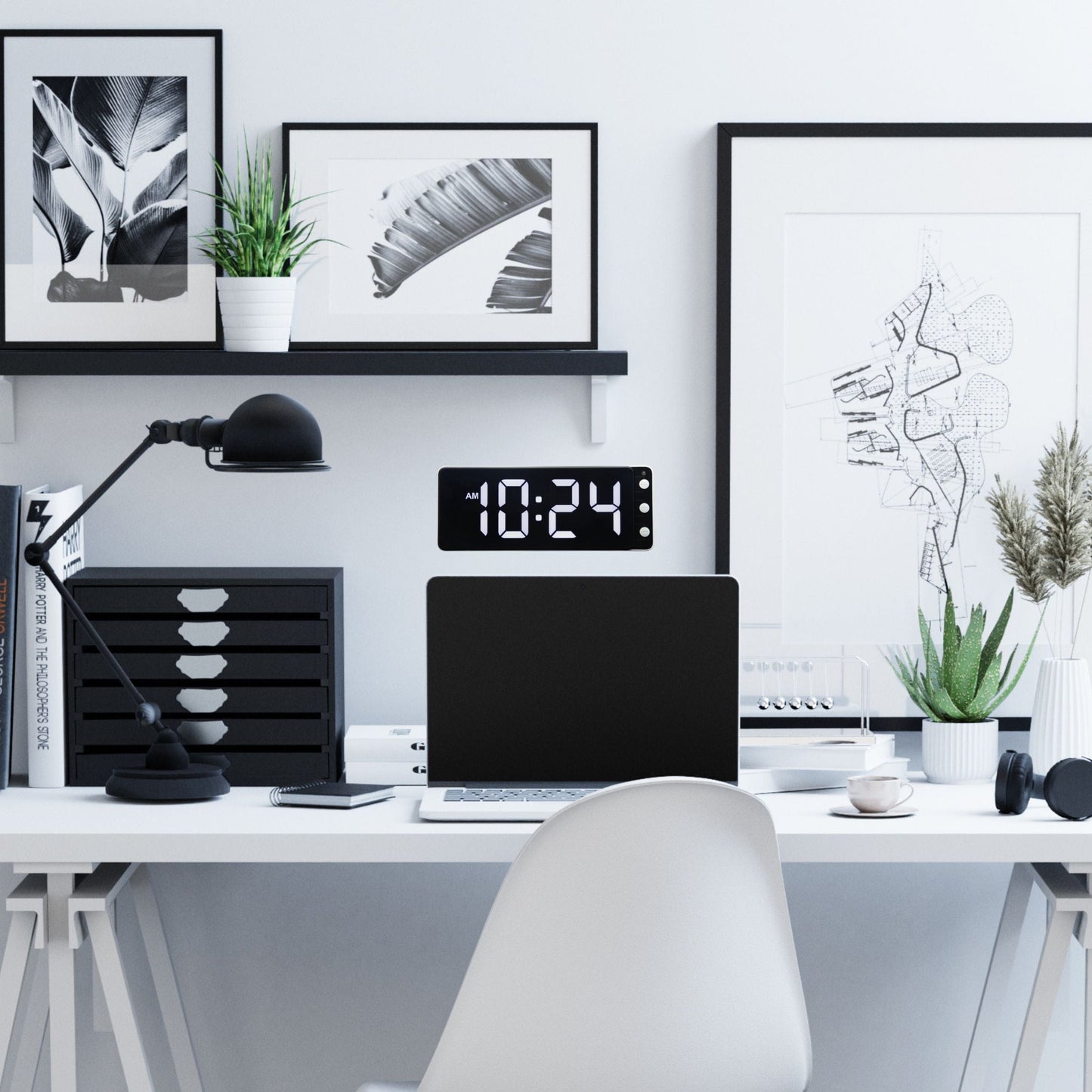 NeXtime Digital Clock - Stille LED tijdweergave - 27.2 cm