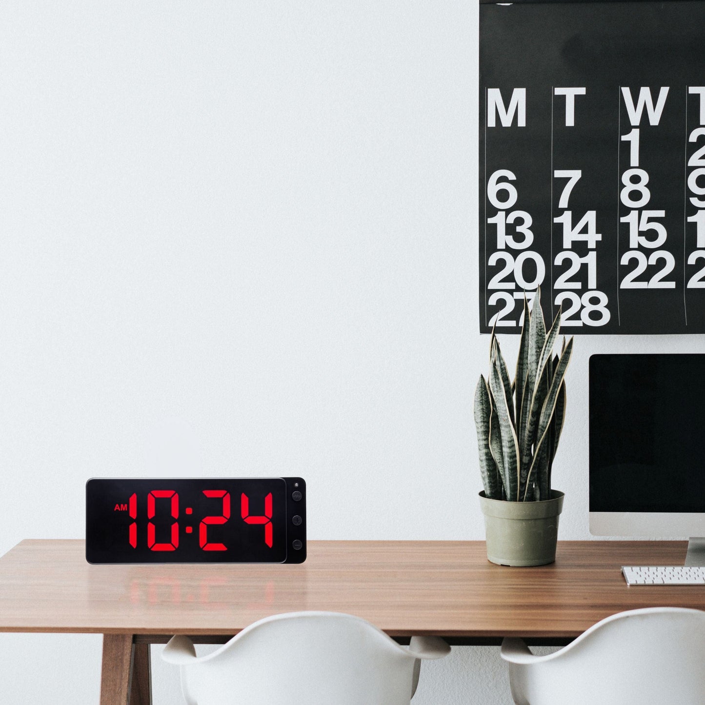 NeXtime Digital Clock - Stille LED tijdweergave - 27.2 cm