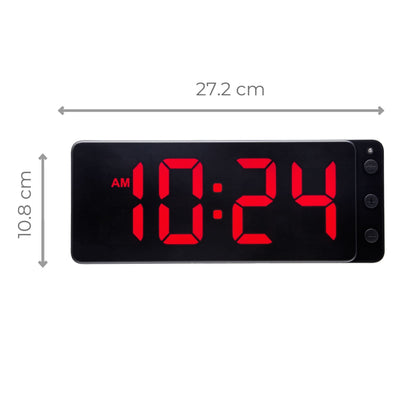 NeXtime Digital Clock - Stille LED tijdweergave - 27.2 cm