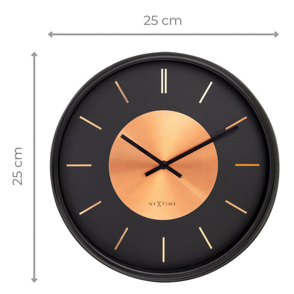 NeXtime Retro II Wandklok - Stijlvol & Stil - 25cm Metaal
