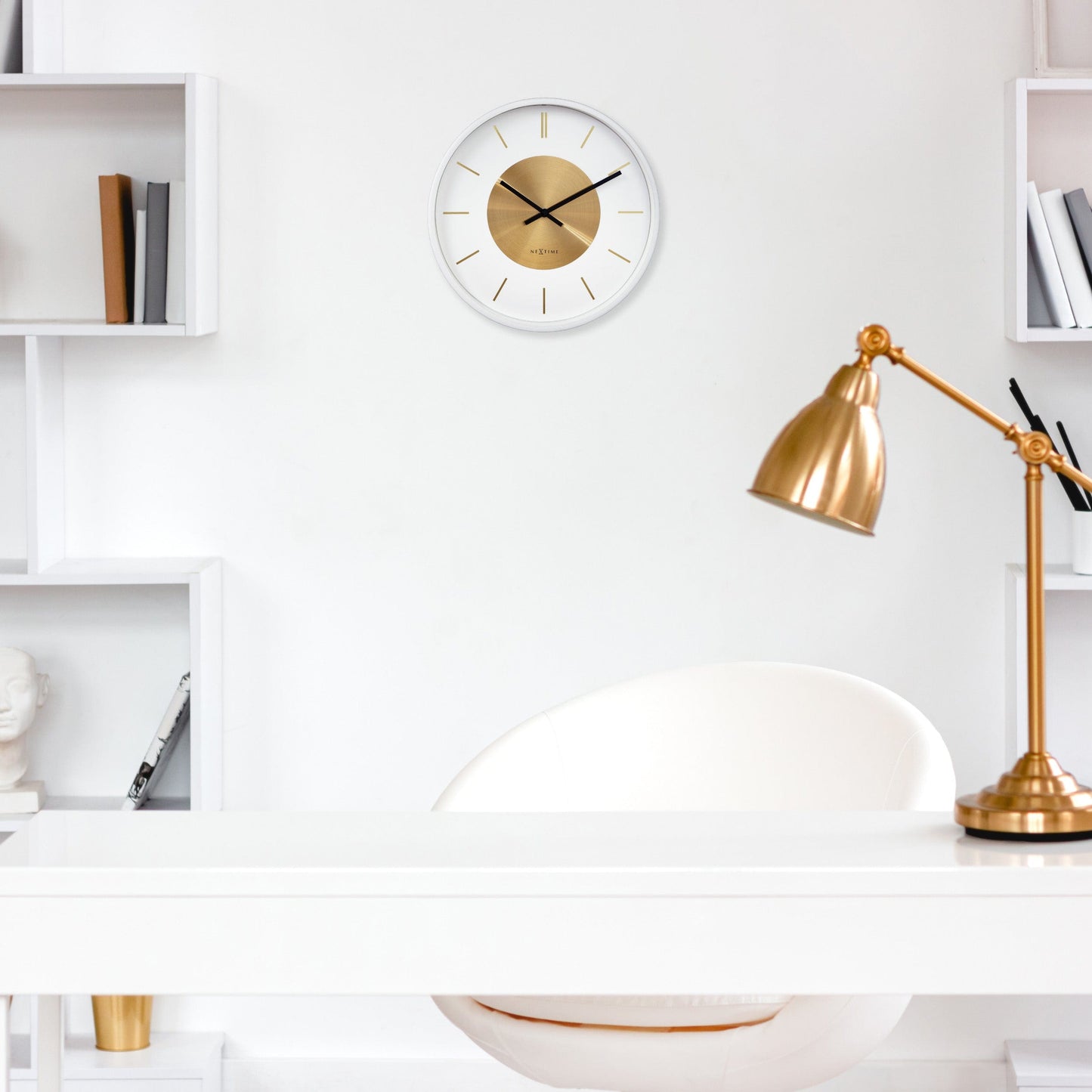 NeXtime Retro II Wandklok - Stijlvol & Stil - 25cm Metaal