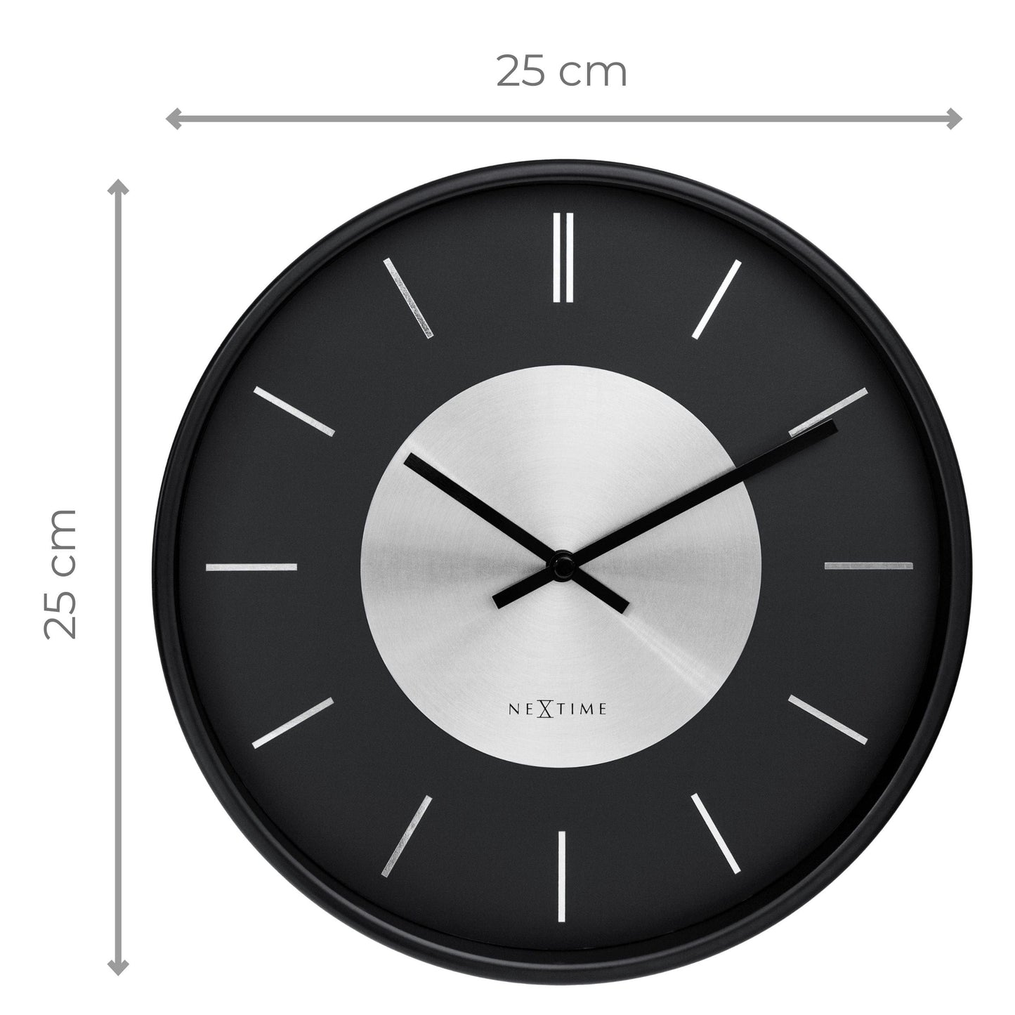 NeXtime Retro II Wandklok - Stijlvol & Stil - 25cm Metaal