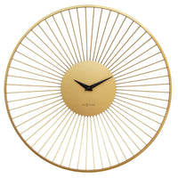 Comnox - Vasco Round - Gezichtswandklok met stille beweging - Subtiel design - 80cmØ - Goudkleur - Wall Clock