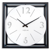 Comnox - NeXtime Time Frame - Stille wand- en tafelklok - Zwart/Wit