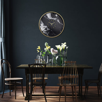 NeXtime Marble Duo - Luxe wandklok met marmerlook - 48 cm