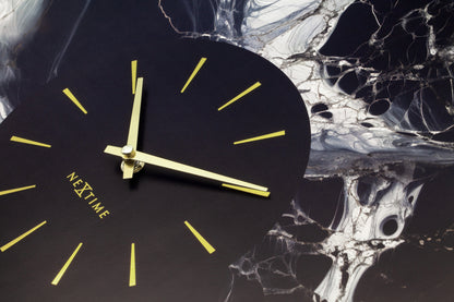NeXtime Marble Duo - Luxe wandklok met marmerlook - 48 cm