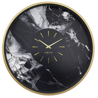 NeXtime Marble Duo - Luxe wandklok met marmerlook - 48 cm