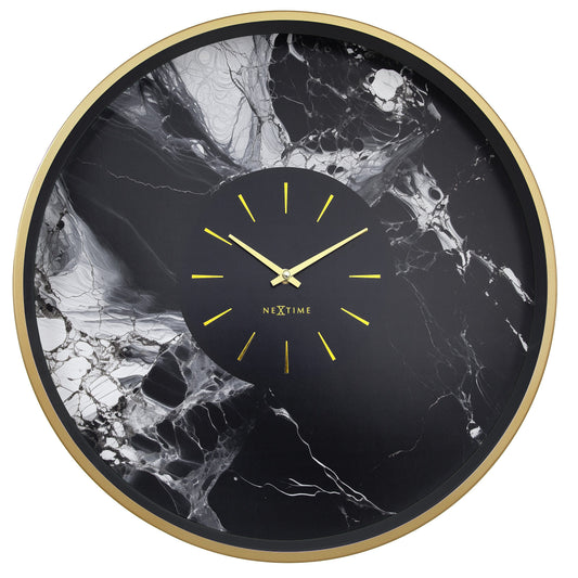 Comnox - NeXtime Marble Duo - Luxe wandklok met marmerlook - 48 cm