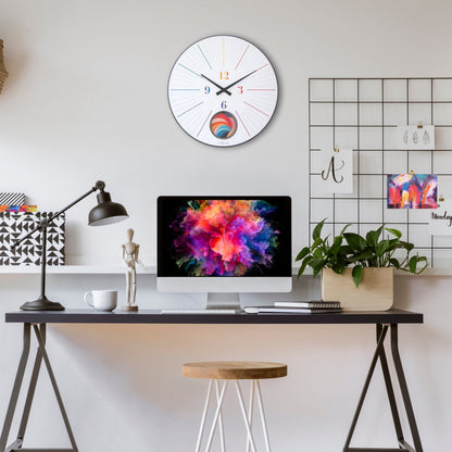 NeXtime Duomo 50 Pendulum - Moderne Wandklok met Slinger - 50 cm