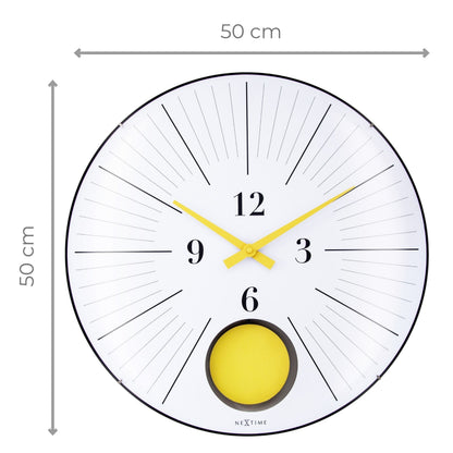 NeXtime Duomo 50 Pendulum - Moderne Wandklok met Slinger - 50 cm