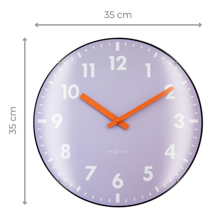 Comnox - Duomo - Wandklok met glazen kegel – Stijlvol, stil – 35 cm – Khaki – Glazen & Plastic – Duino – Duomo