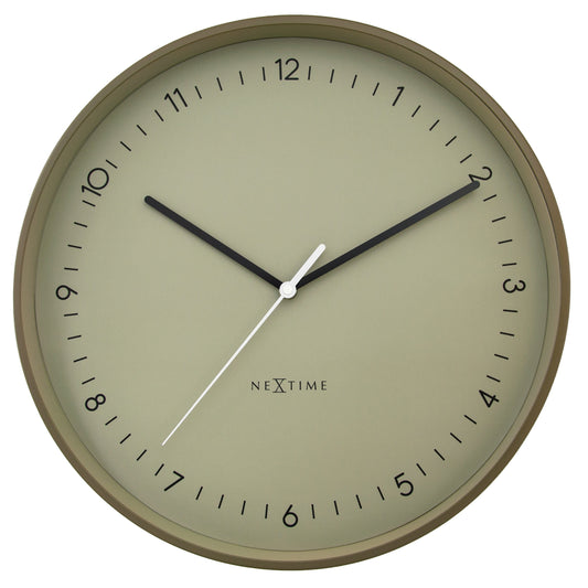 Comnox - NeXtime - Wandklok 40 cm - Stil & Modern - Stijlvol Design - Matt Metal Case - 2 Jaar Garantie - Silent Clock - 40cm