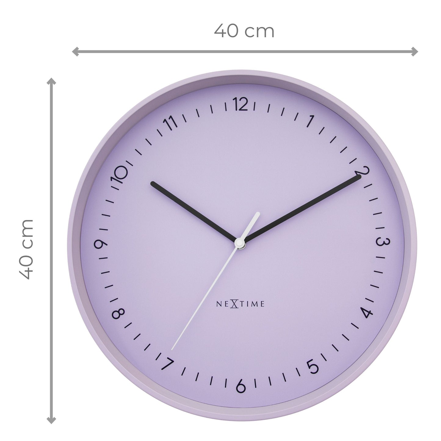 NeXtime Berlin L - Stille Wandklok - 40cm Metaal