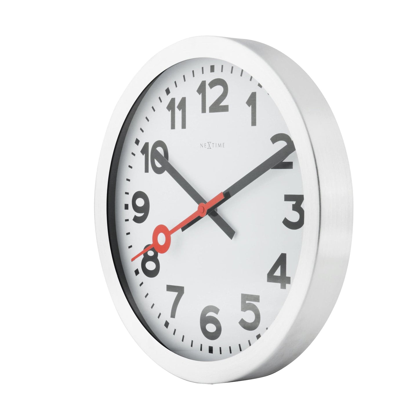 NeXtime Station - Iconisch Design - Aluminium Klok