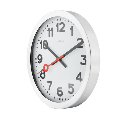 NeXtime Station - Iconisch Design - Aluminium Klok