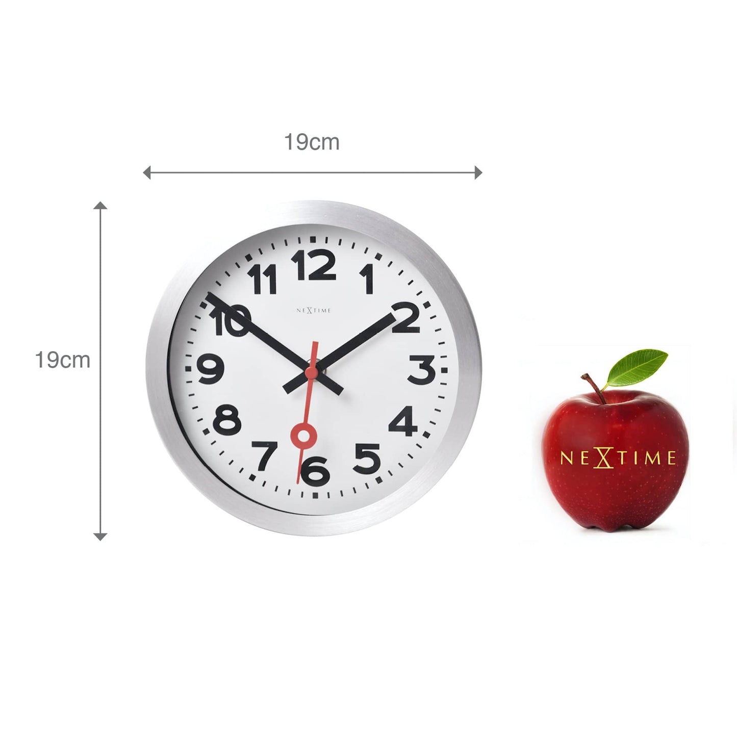 NeXtime Station - Iconisch Design - Aluminium Klok