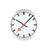 NeXtime Station Stripe - Stille wand- en tafelklok - Aluminium