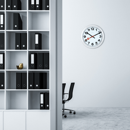 Comnox - Station Numbers - Wandklok met stille beweging – Comfort, Stilte – Aluminium – Witte – Ø19 cm – tijdsliefde