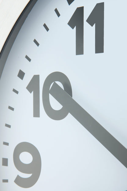 Wall clock - 35 cm - Aluminum - 'Station Radio Controlled (DCF) Numbers'