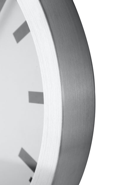 NeXtime Station Stripe - Stille wand- en tafelklok - Aluminium