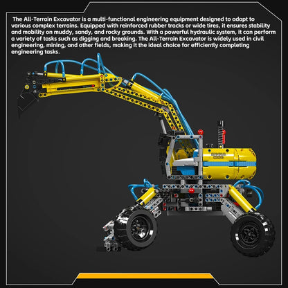 Comnox - Mould King - All-Terrain Graafmachine Bouwset - 1372 Stukjes - LEGO Compatible - Pneumatisch Model