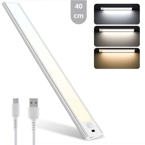 Comnox - LED Kastverlichting met sensor - Draadloos en dimbaar - 40 cm wit