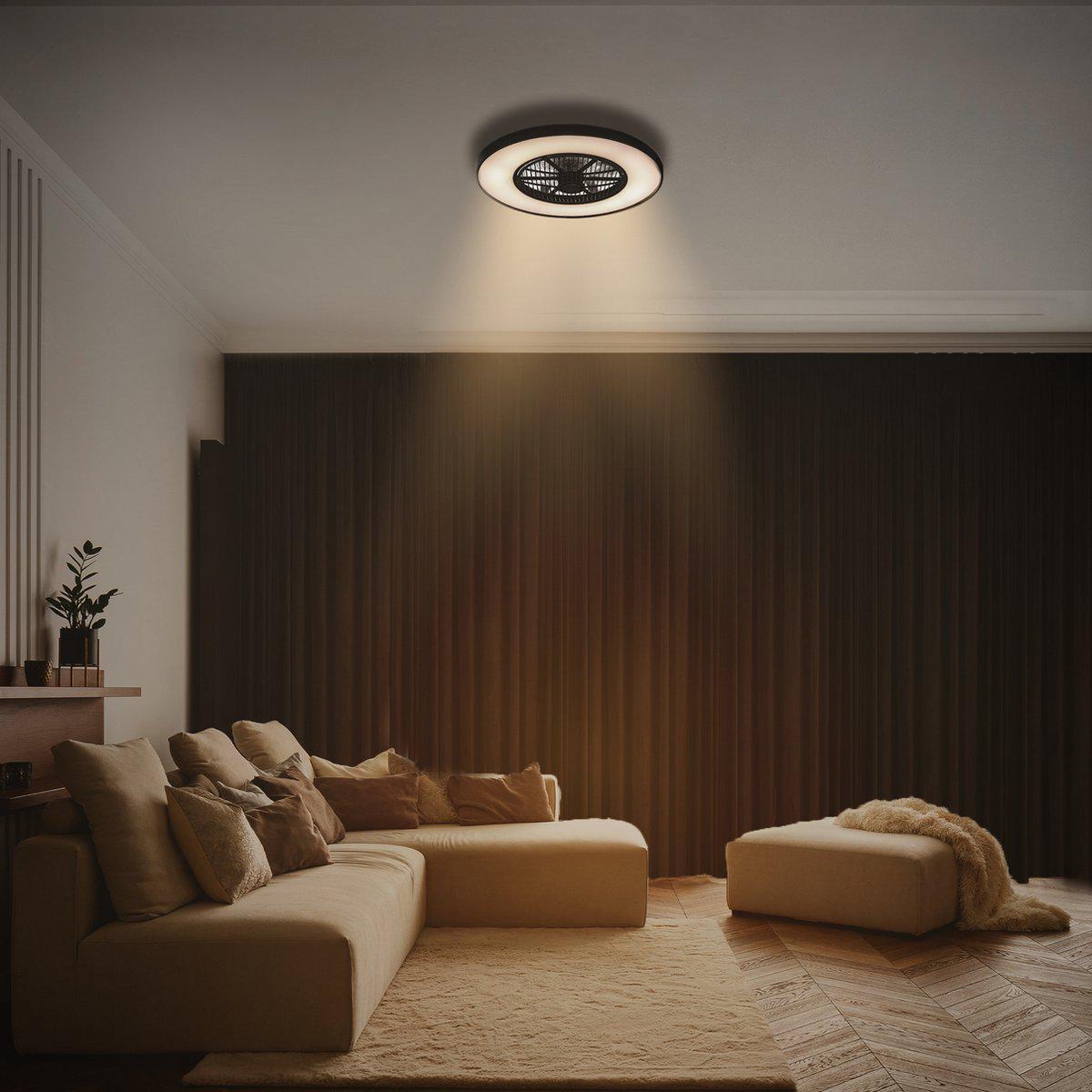 3D Air Plafondlamp met Ventilator 60cm - Full room luchtcirculatie - Zomer & Winterstand – Licht en kleurtemperatuur instelbaar