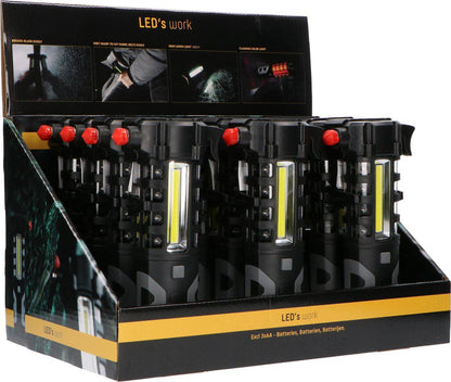 LED's Light 3-in-1 Noodverlichting - Ideaal voor in de auto - Oplaadbaar en draadloos - 2 lichtpunten - 300 Lumen