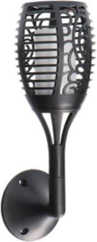 3in1 Solar Tuinlamp Fakkel met sensor - Priklamp, Wandlamp en tafellamp in 1 - 41 cm