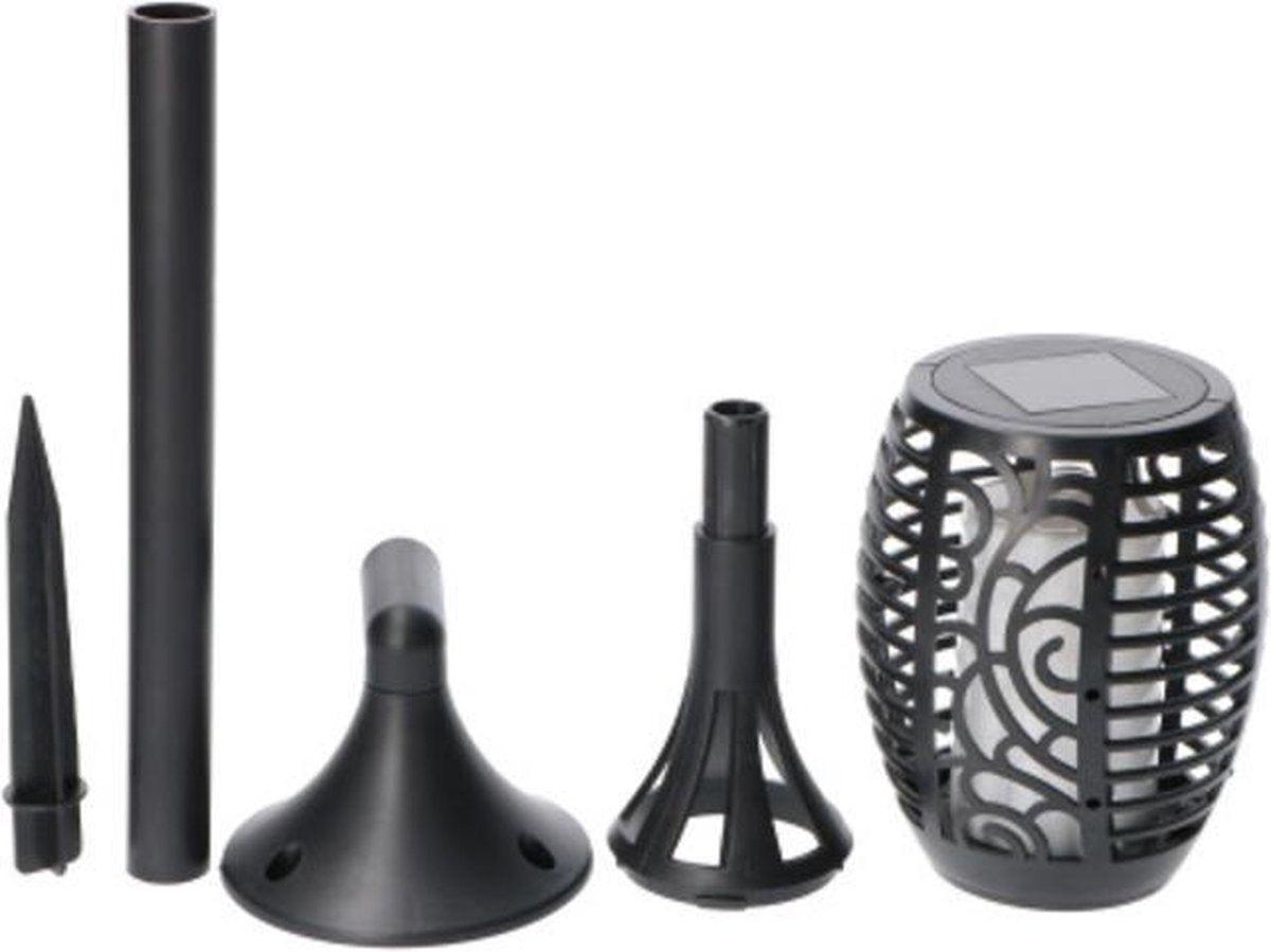 3in1 Solar Tuinlamp Fakkel met sensor - Priklamp, Wandlamp en tafellamp in 1 - 41 cm