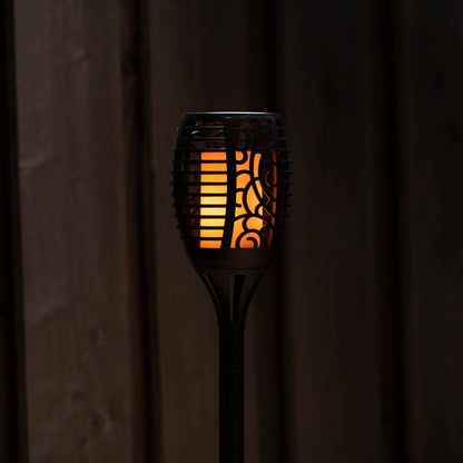 3in1 Solar Tuinlamp Fakkel met sensor - Priklamp, Wandlamp en tafellamp in 1 - 41 cm