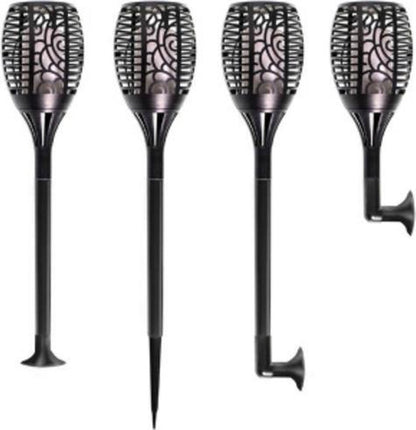 3in1 Solar Tuinlamp Fakkel met sensor - Priklamp, Wandlamp en tafellamp in 1 - 41 cm