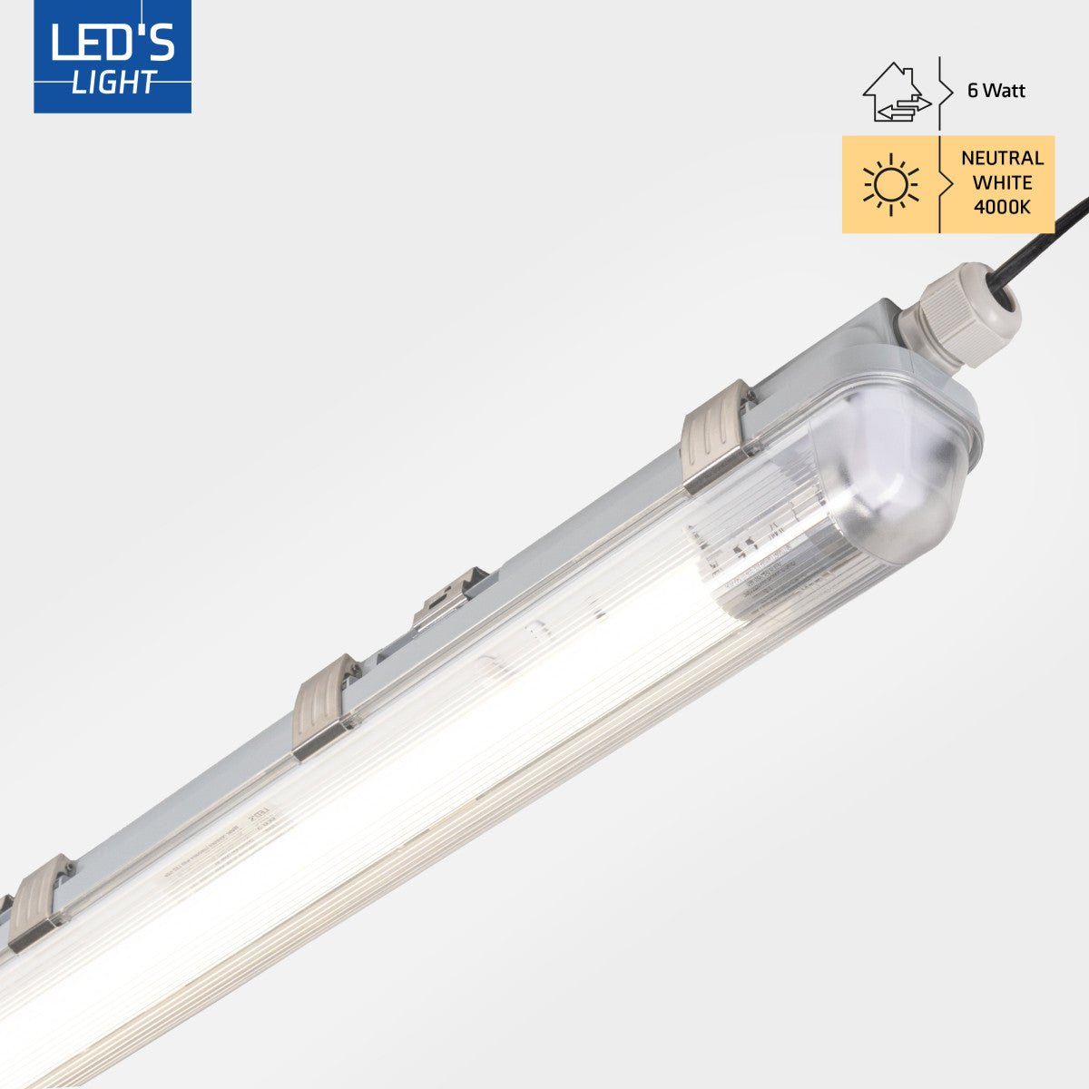 LED-tubulairverlichting met witte, glazen buis en zichtbare aansluitingen, geïntegreerd met witte T8-geleidingslampen voor energiezuinige verlichting in kantoren en industriële ruimtes.